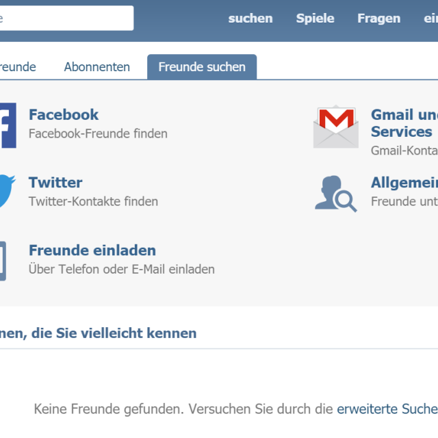 In VK.com Freunde von Facebook, Google importieren